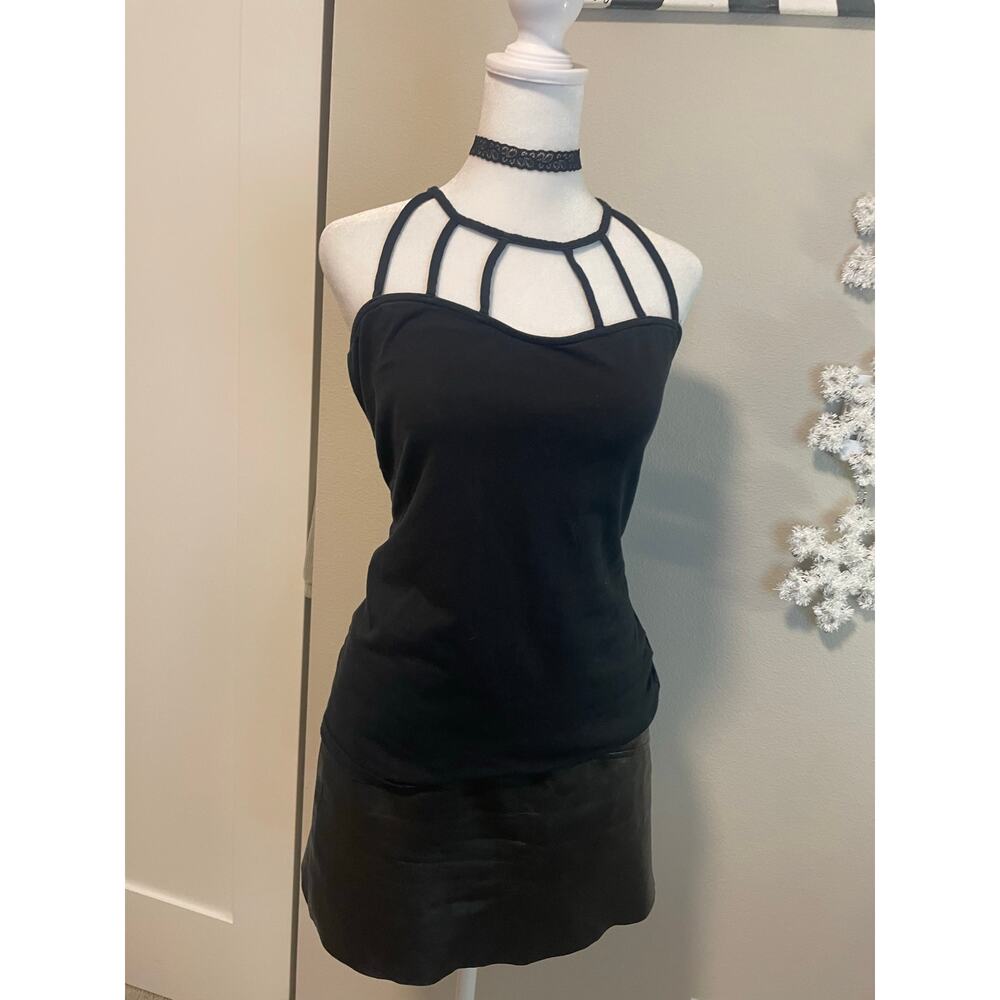 black y2k venus strapy top